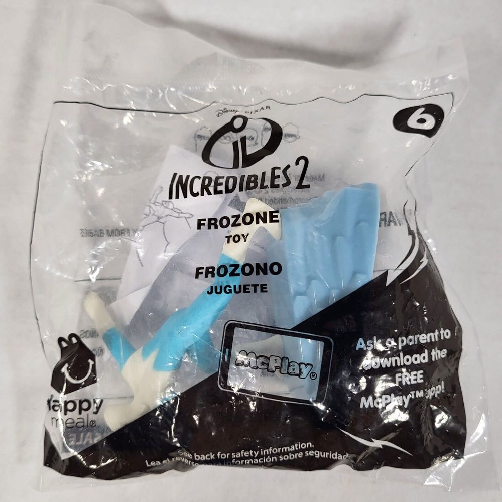 2 Incredibles 2 Happy Meal McDonalds Toys 2018 #1 Mr Incredible #6 Frozone - Picture 2 of 7